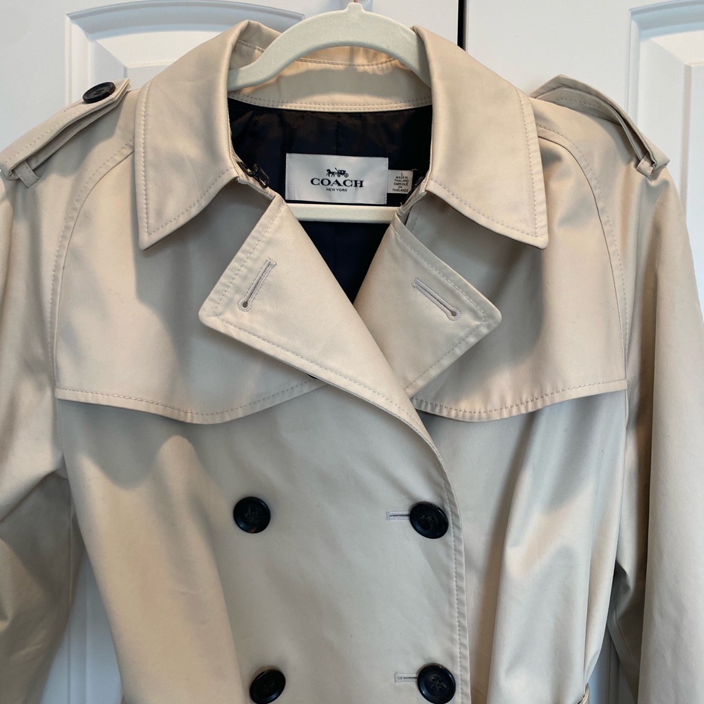 Nwot Coach Women's Trench Coat L